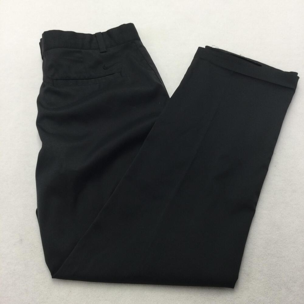 Nike Golf Pants Mens 34x30 Black Tour Performance Dri-FIT Flat Straight Leg